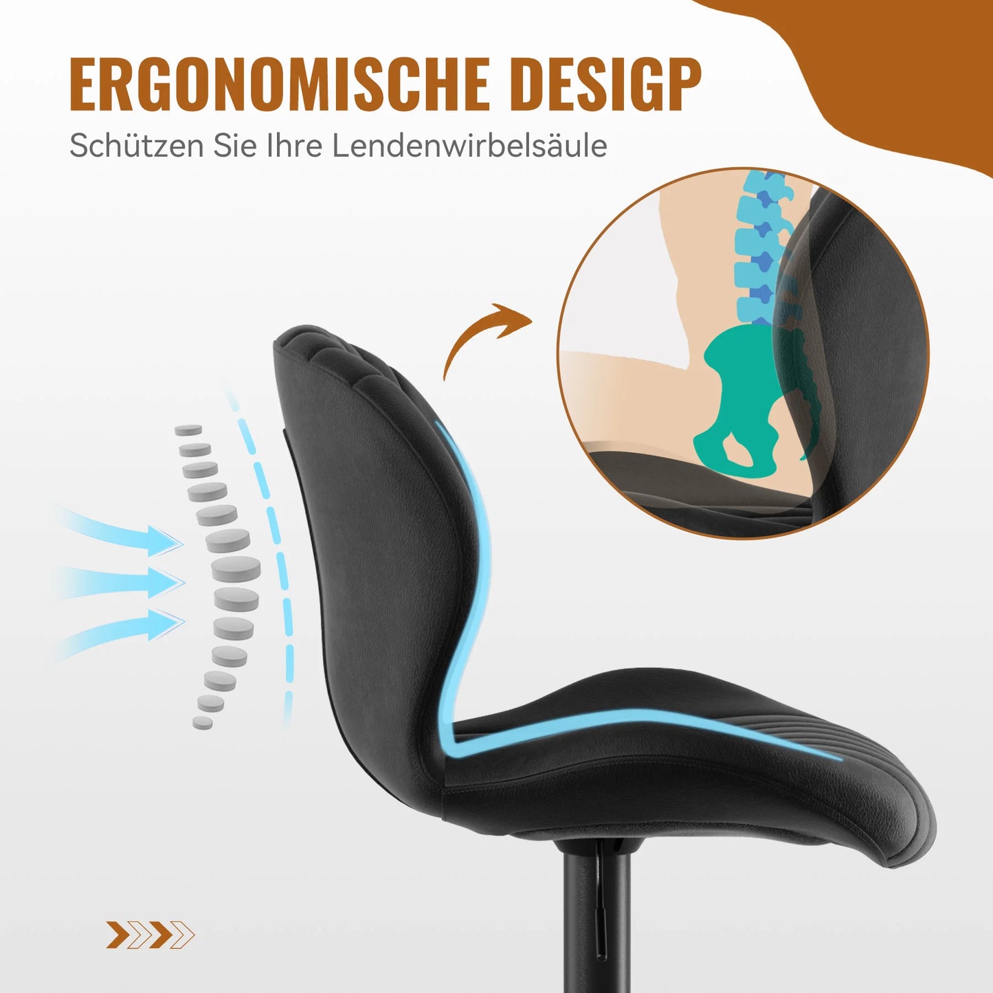 Modern Dining Chair Set 2 Pieces Bar Stools With Backrest