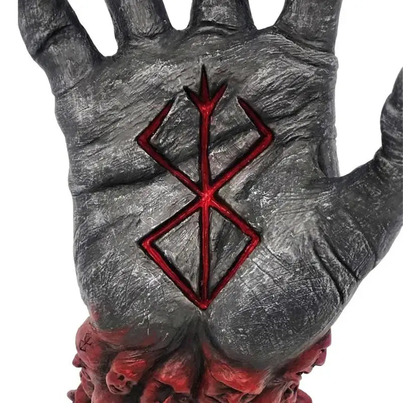 Berserk Figure Hand of God Statue Anime Handcraft Resin Ornament Halloween Skeleton Figurine Craft Desk Decoration Scary Props