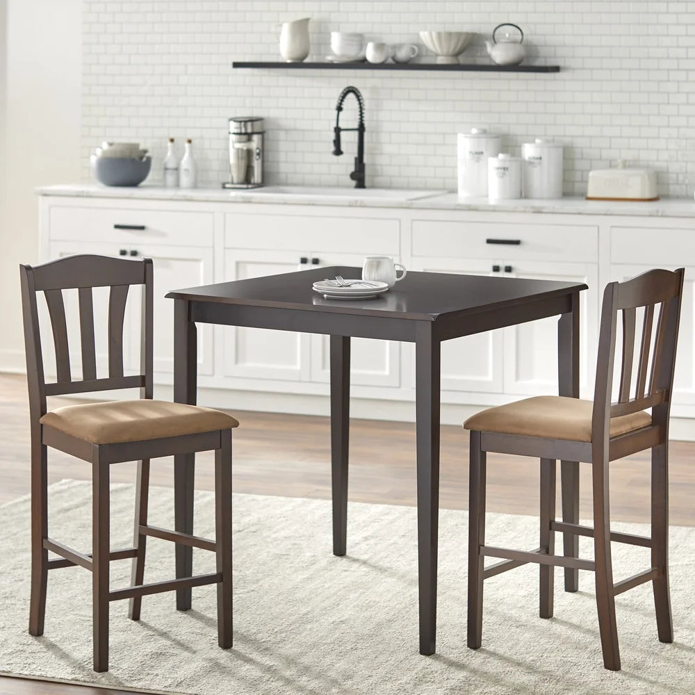 Set of 2 Upholstered Counter Height Stools Modern Farmhouse