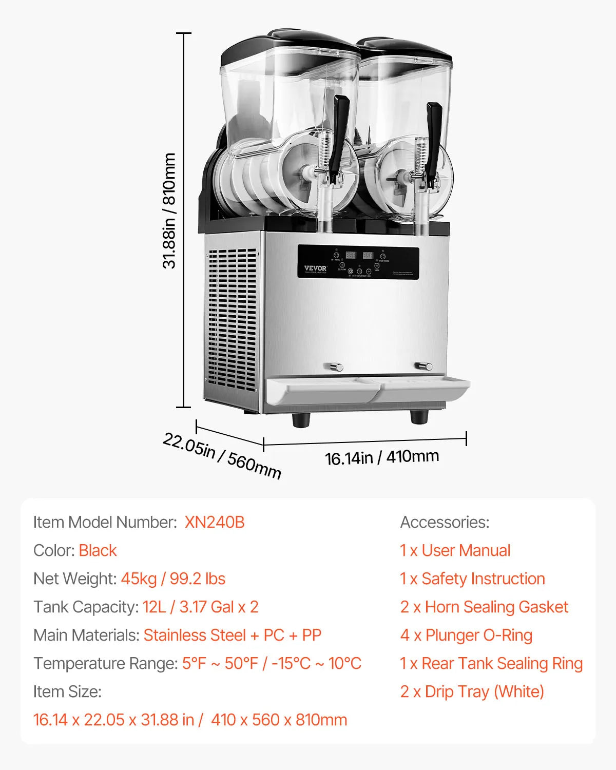 SucceBuy 3-36L Commercial Slushy Machine 1-3 Tanks Stainless Steel Margarita Smoothie Frozen Drink Maker for Home and Restaurants