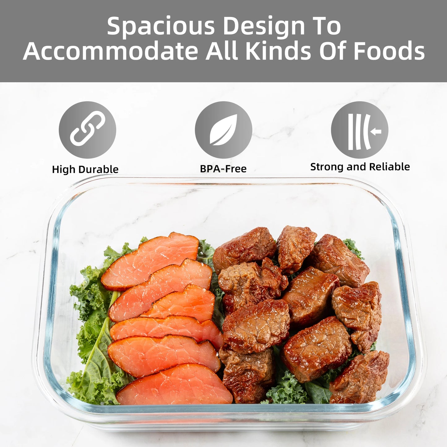 16 Piece Glass Food Storage Set Leakproof Airtight BPA Free Microwave Safe Oven