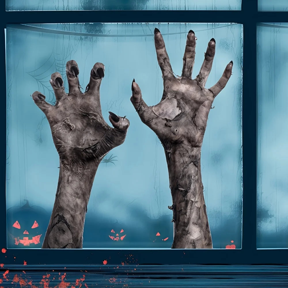 Ghostly Window Stickers Halloween Zombie Wall Stickers Matte Self Adhesive Suitable for Home Office Bedroom