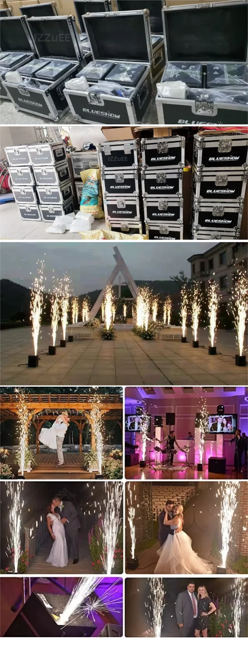 2Pcs 700W Cold Spark Machine With Flycase Sparkular Wedding
