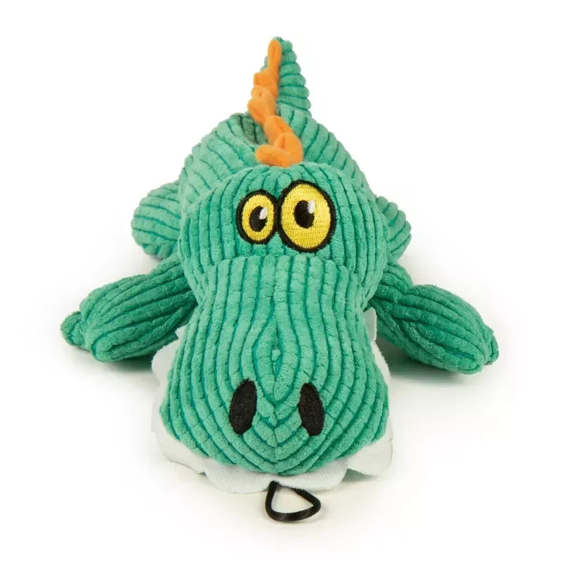 Plush Gator Dog Toy Silent Squeak Chew Resistant Durable