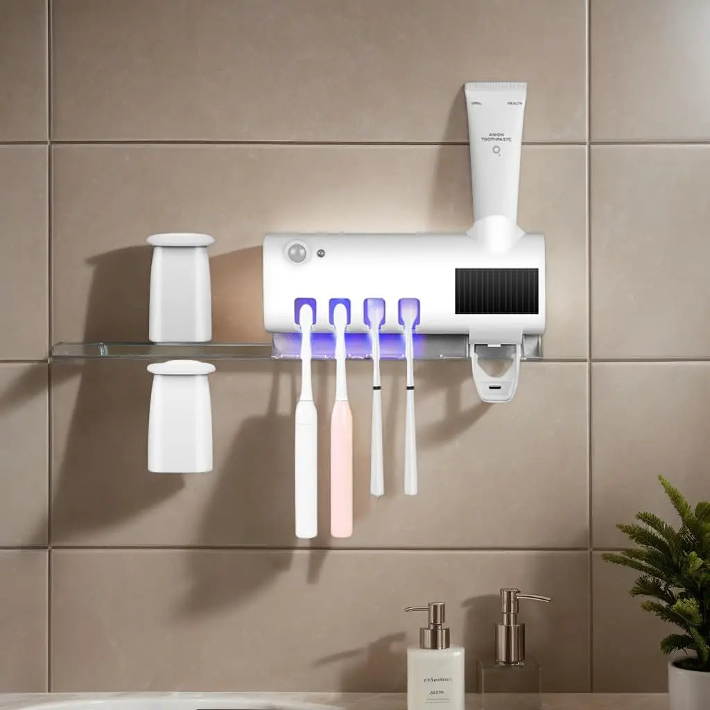 Wall Mounted Toothbrush Dispenser With Four Slots