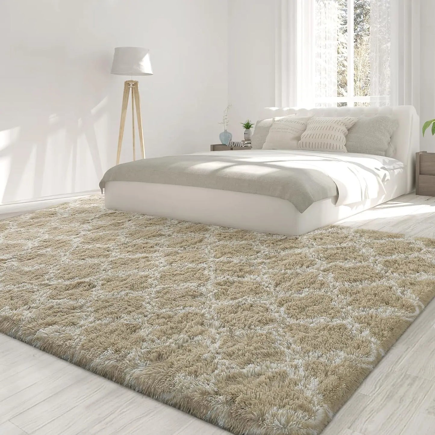 Large Shag Area Rugs for Bedroom Super Soft Plush Fluffy Carpet Non Slip Indoor Floor Rug for Kids Nursery Girl