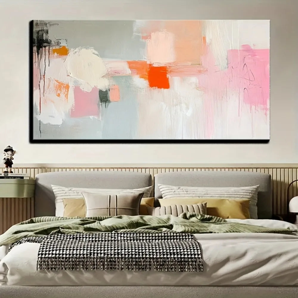Abstract Canvas Wall Art Modern Painting With 1.5 Inch Pine Wood Frame