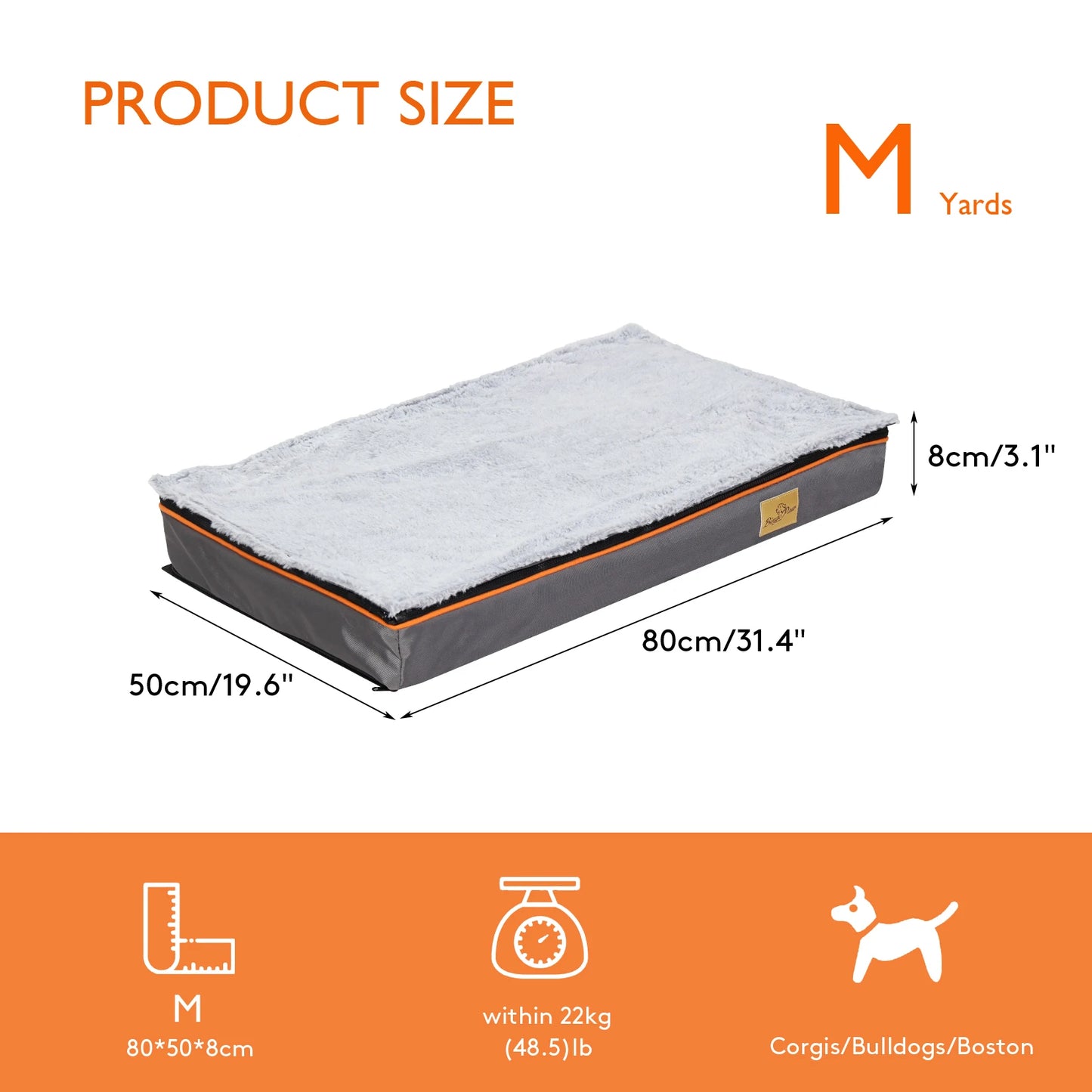 Large Orthopedic Dog Bed With Padded Foam Cushion Washable