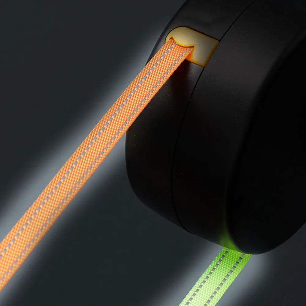 Double Headed Dog Leash With 360 Degree Swivel And LED
