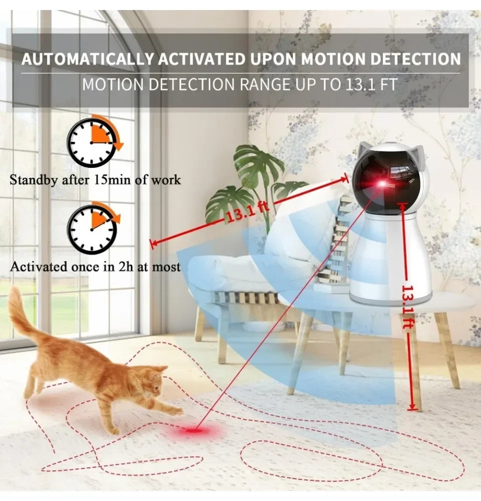 4th Gen Random Trajectory Cat Laser Toy Motion Activated
