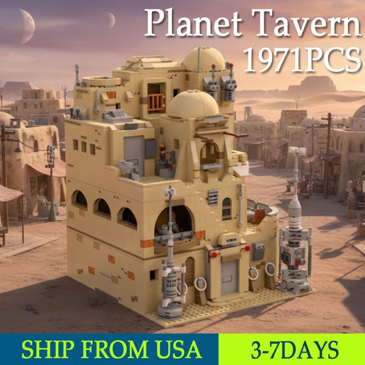 1971Pcs Planet Tavern Building Blocks Model Street View Lego Compatible Toys