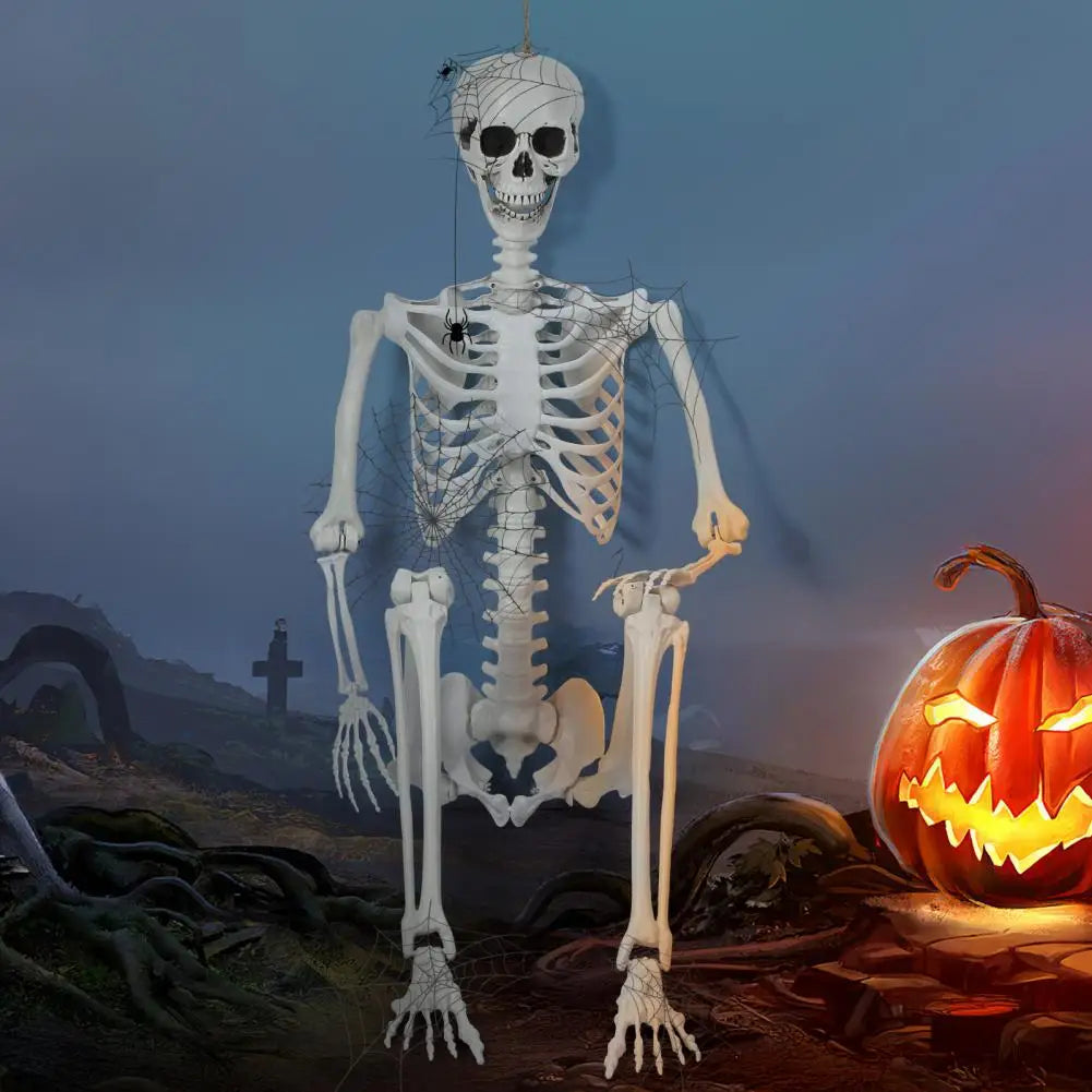 2.4m Posable Halloween Skeleton Haunted House Decor Gift