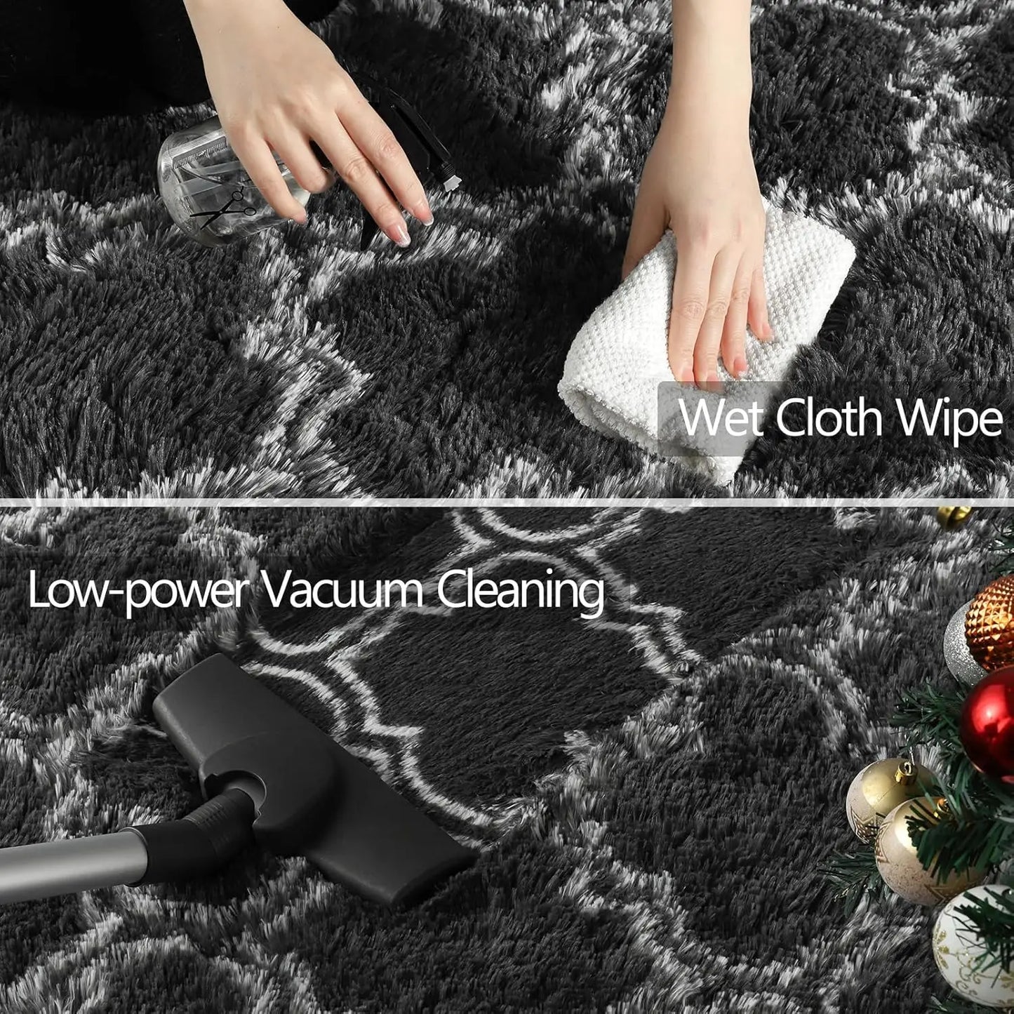 Large Shag Area Rugs for Bedroom Super Soft Plush Fluffy Carpet Non Slip Indoor Floor Rug for Kids Nursery Girl