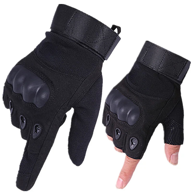 Unisex Motorcycle Gloves Tactical Shooting Knuckle Protection Full Finger