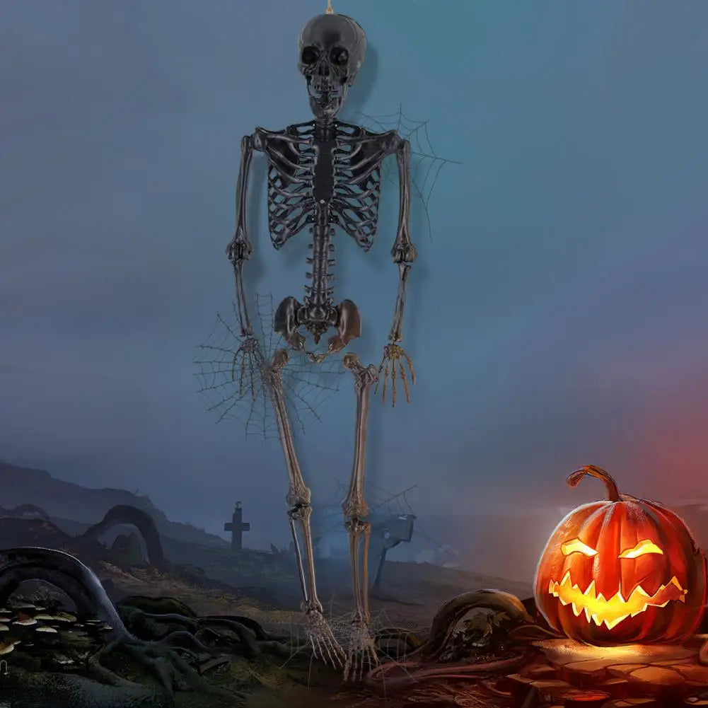 2.4m Posable Halloween Skeleton Haunted House Decor Gift