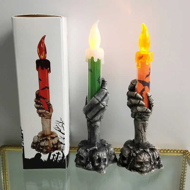 Halloween Skeletons Ghosts Candles Pumpkin Decorations