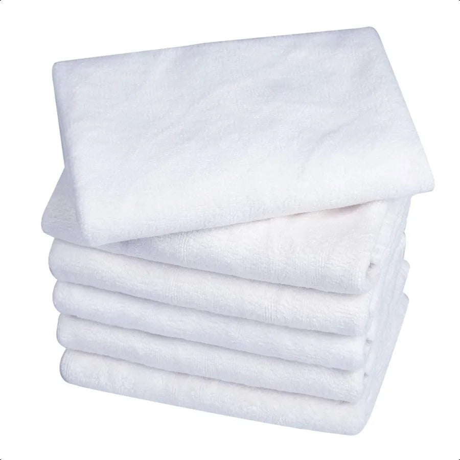 KLNYOO Ultra Soft Facial Cloths 12x12 Washcloths 6 Pack
