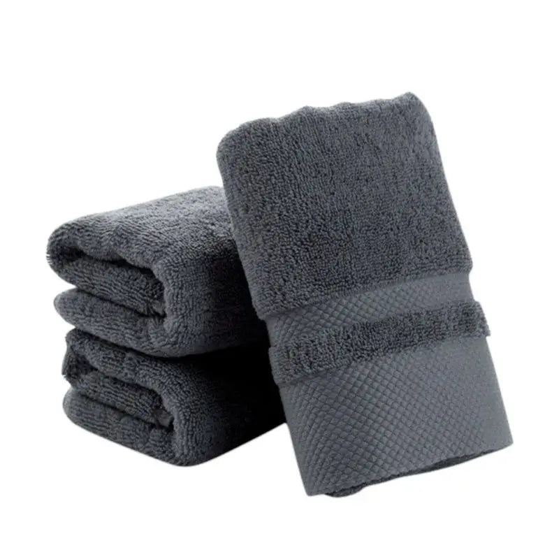 Three or Six Thickened Soft Cotton Bath Towels Sets 34x75cm