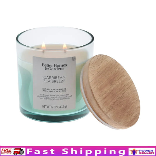 Ombre Scented Jar Candle 12oz Sea Breeze Pineapple