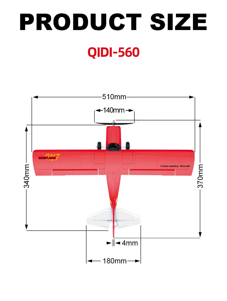 Qidi560 RC Plane Moore M7 Off Road 4CH Brushless EPP Foam