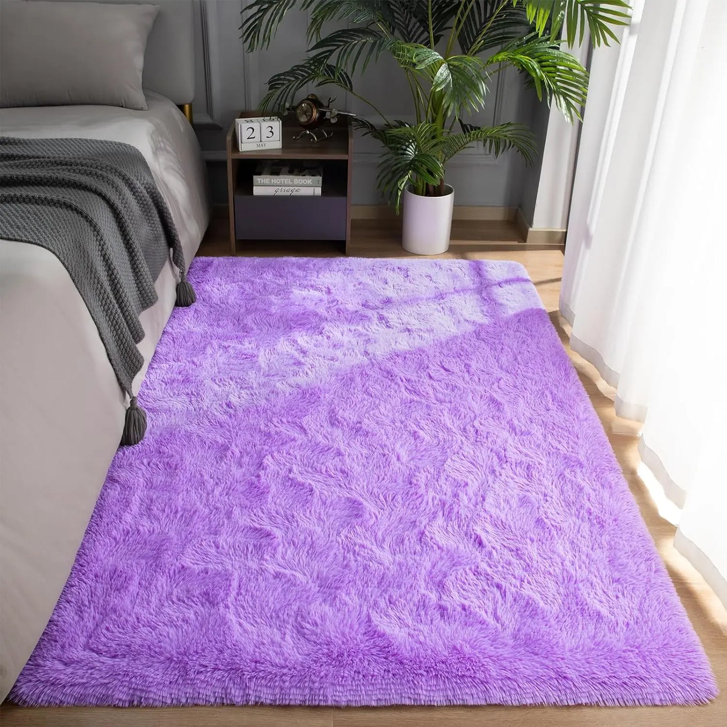 Fluffy Rugs for Bedroom Fuzzy Area Rugs for Living Room Soft Kids Carpet Non Slip for Hardwood Floors Room Decor