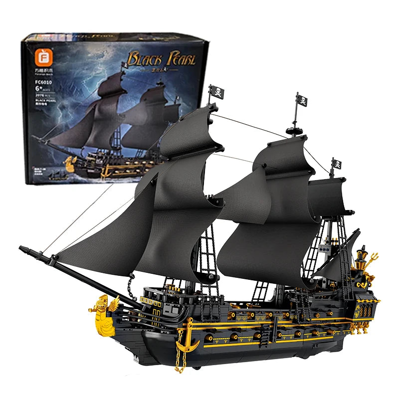 2076 Pieces Pirate Ship Building Blocks Set For Kids And Adults Sailboat Model