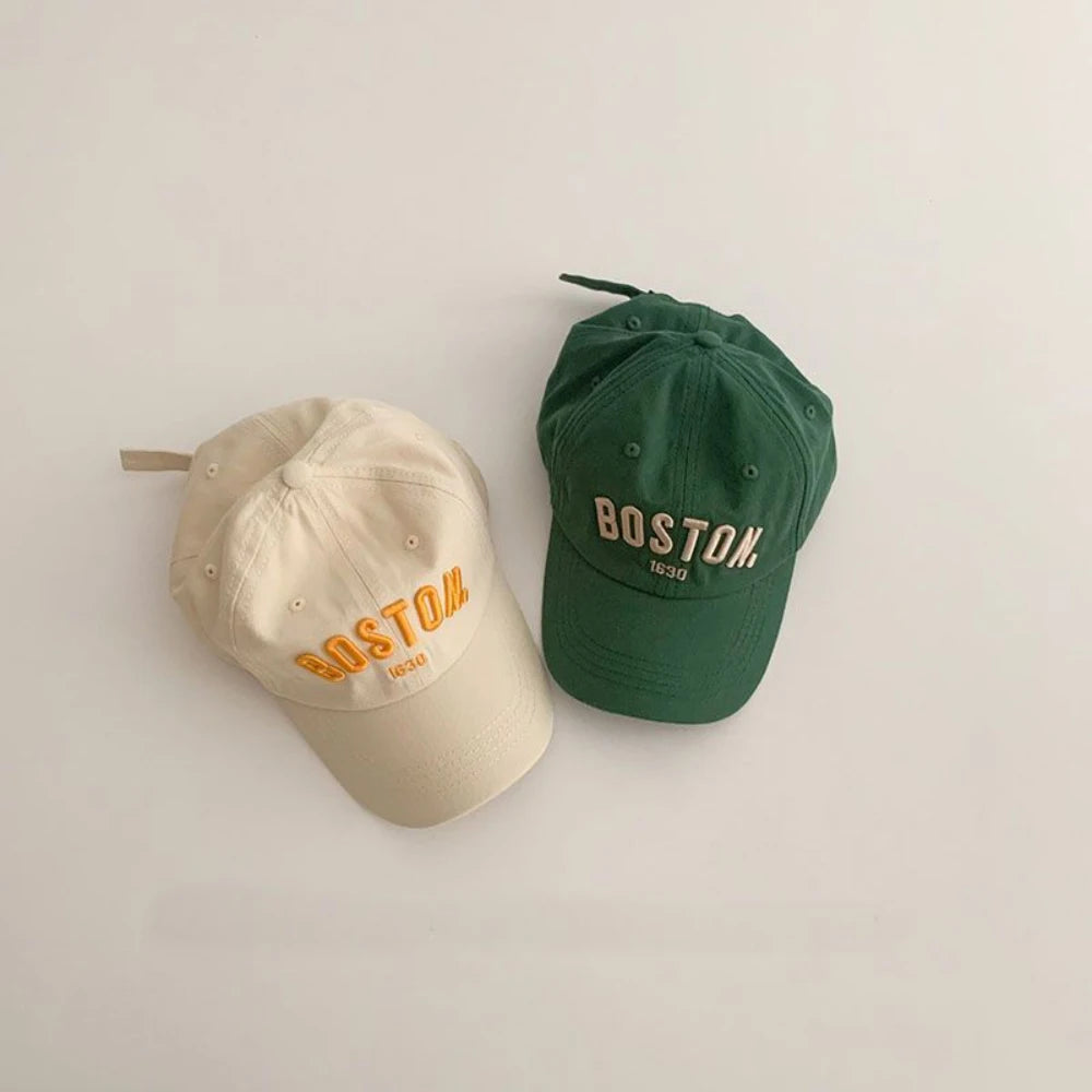 Kids Four Seasons Baseball Cap Embroidered Letters Unisex Duckbill Hat