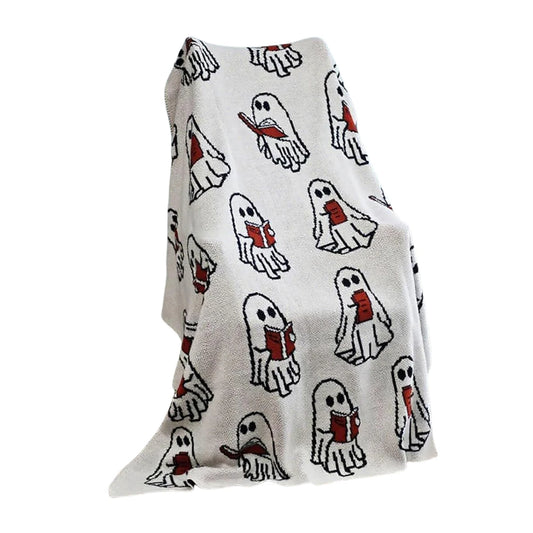 Halloween Ghost Reading Blanket 40x60 Inch Adult Sofa Throw