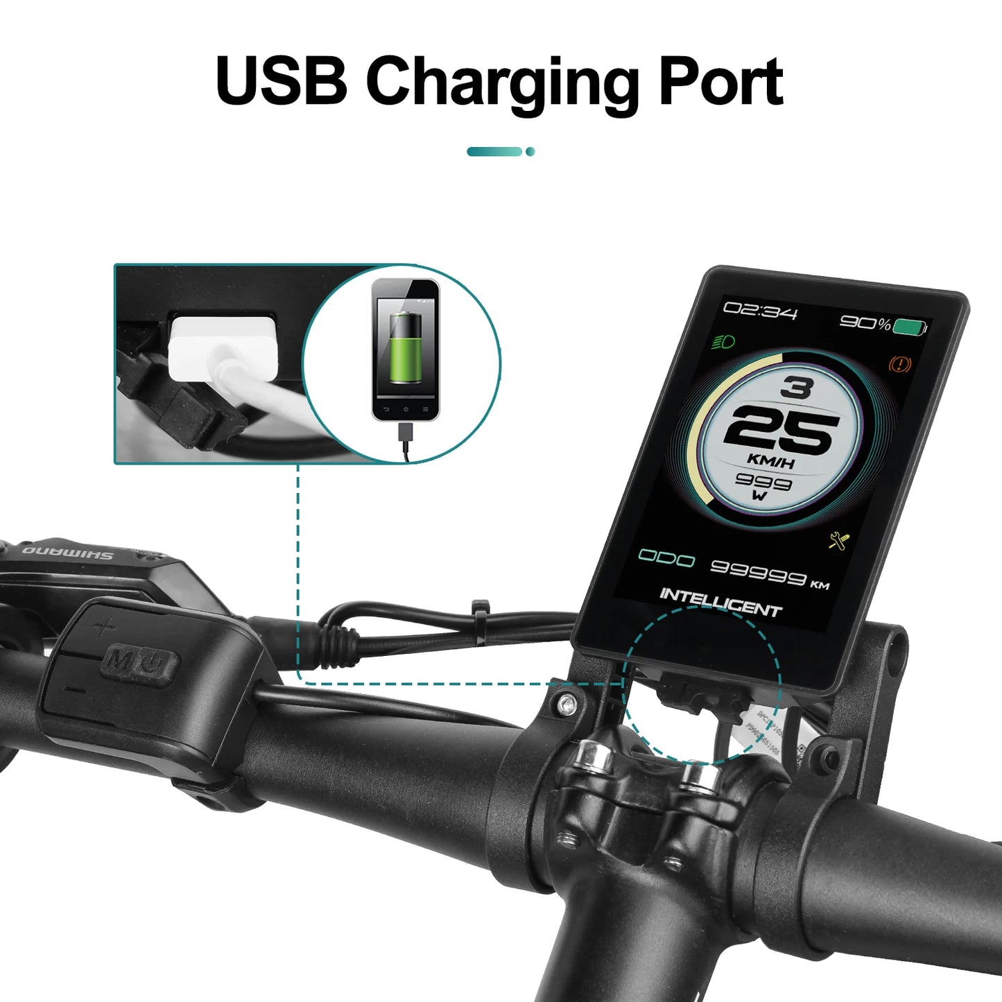 P860ML Lcd Display Ebike Computer Dual Main Interface Uart