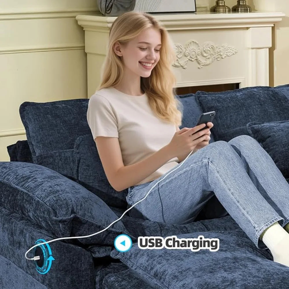 Modular Sectional Sofa for Living Room Cloud Couch with USB