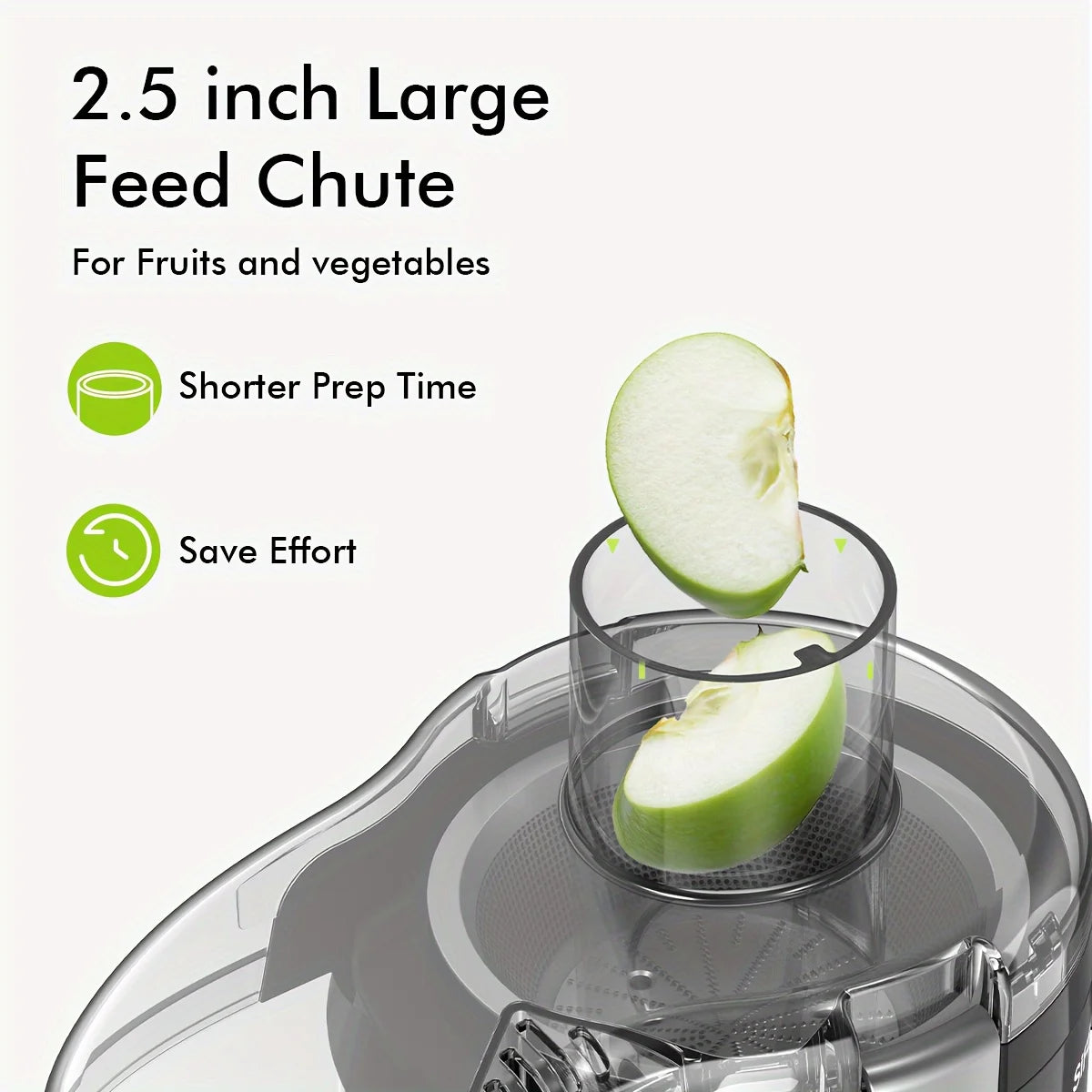 SiFENE Compact Centrifugal Juicer with Three Speed Settings Fast Juicer Machine for Fruit and Veggie Easy to Clean BPA Free Black