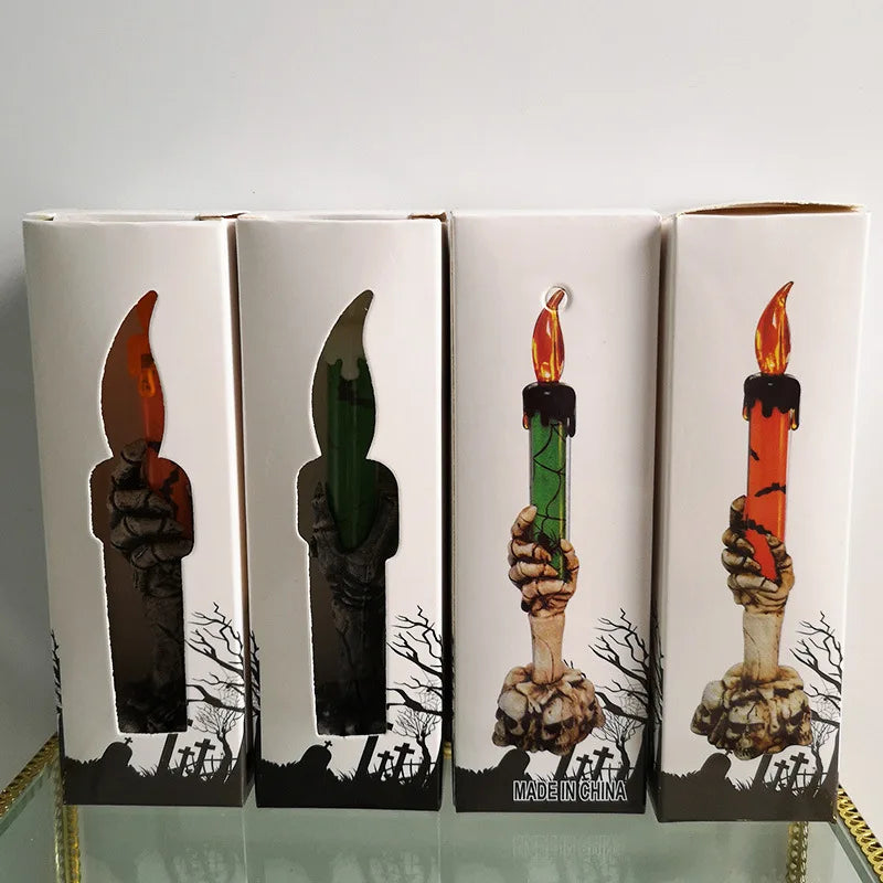 Halloween Skeletons Ghosts Candles Pumpkin Decorations