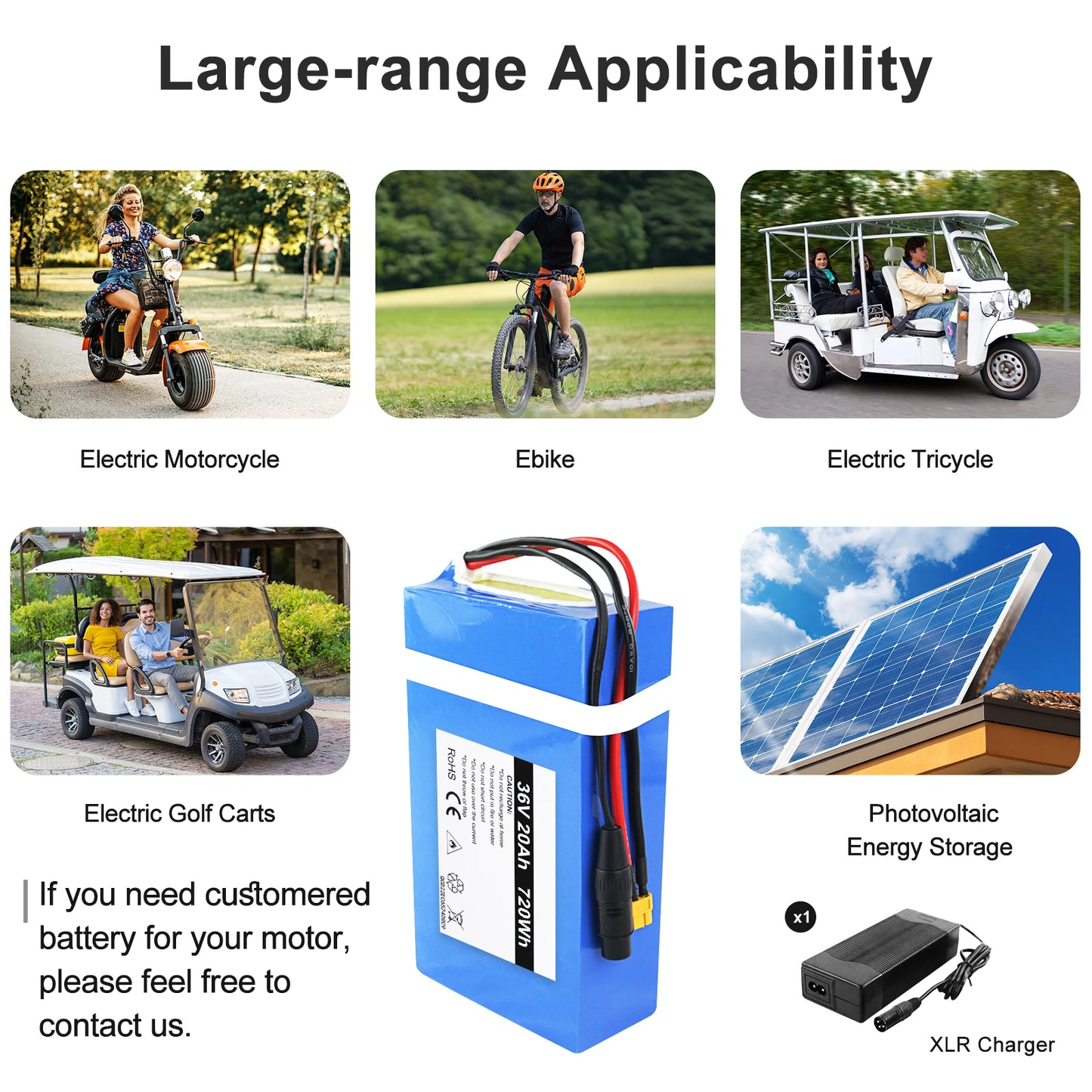 48V Ebike Battery Pack 40Ah for Electric Bicycle Escooter
