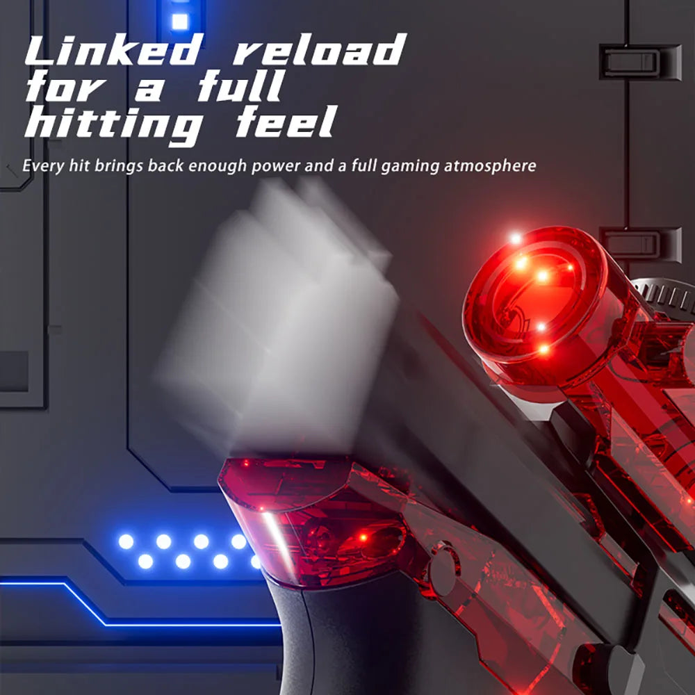 Rechargeable Electric Water Gun With LED Flame Burst High Capacity Long Range