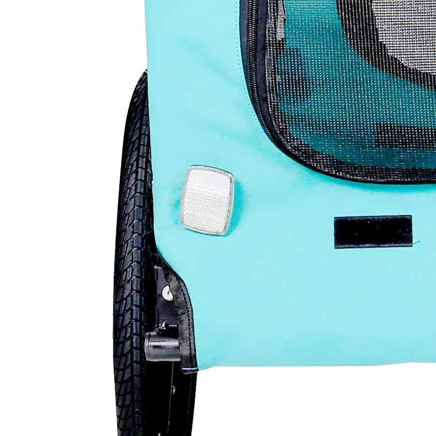 Light Green Foldable Pet Jogger Stroller Dog Carrier