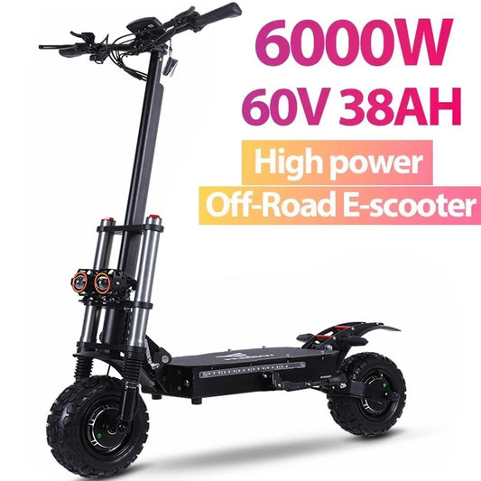 6000W High Power Electric Scooter Offroad Foldable 60V 38Ah