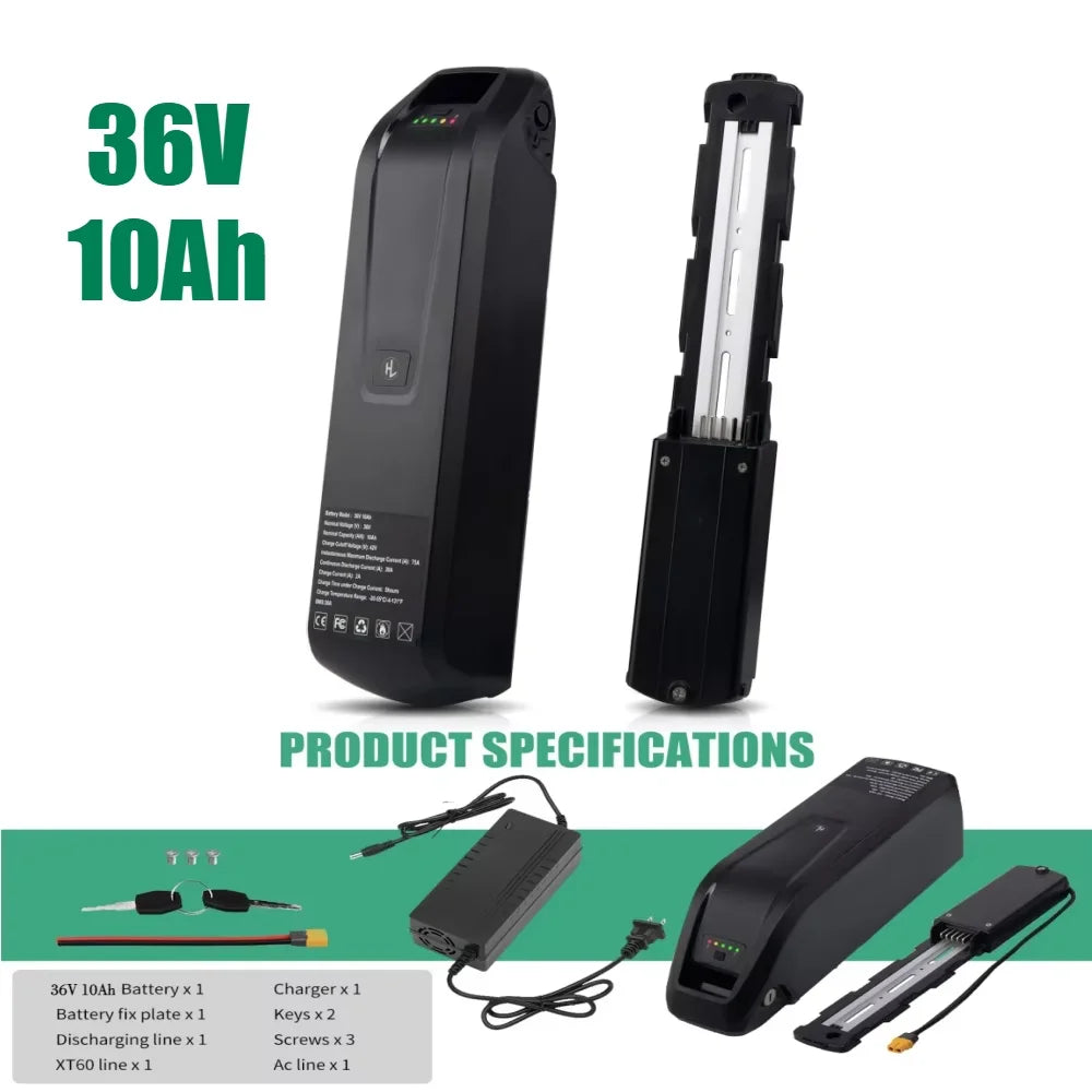 48V Li Ion Ebike Battery 10 20Ah For High Power Long Range