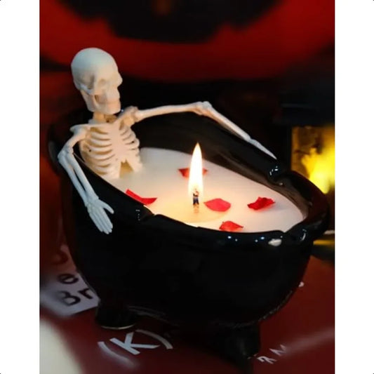 Halloween Skeleton Candles Gothic Soy Farmhouse Decor