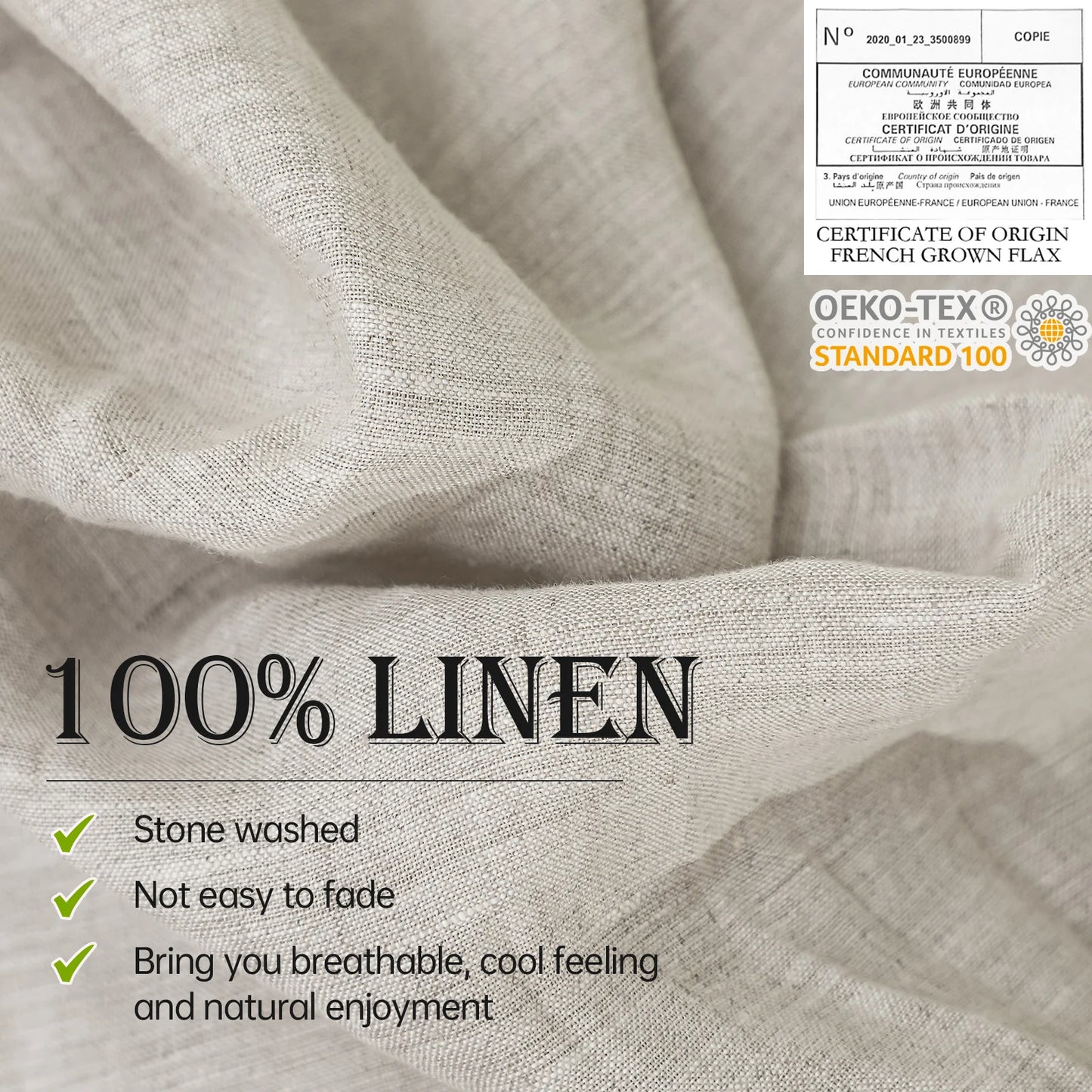 Simple Opulence 3 4 Piece Bed Linen Sheet Set French Flax
