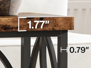 Industrial Narrow Sofa Table With Storage For Entryway