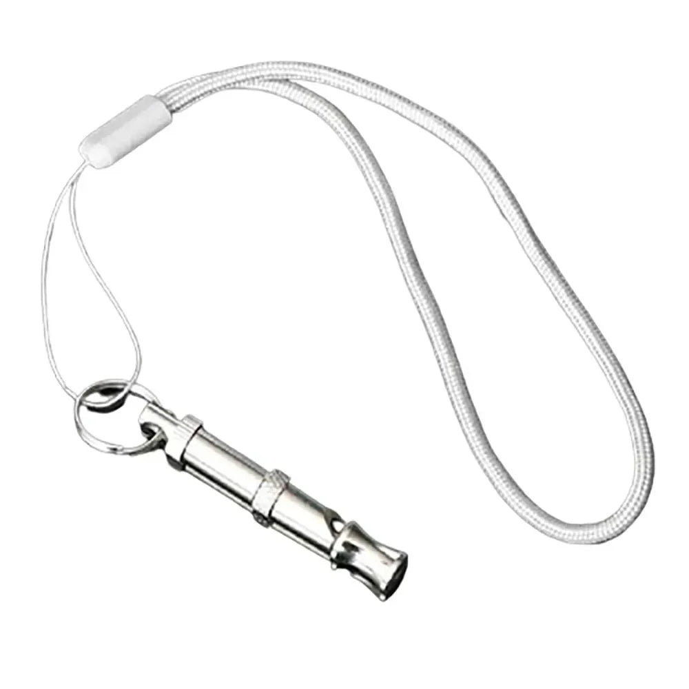 Stainless Steel Ultrasonic Dog Training Whistle Silent Bark Control Keychain
