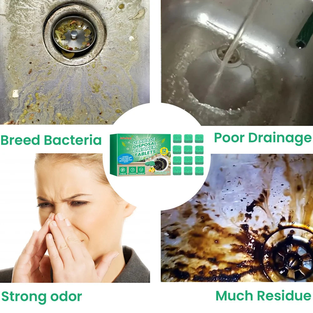 Garbage Disposal Cleaner Deodorizer Tablets Kitchen Sink