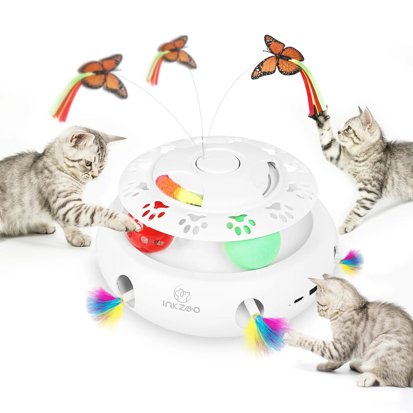 INKZOO Interactive Cat Toys For Indoor Cats Whack A Mole