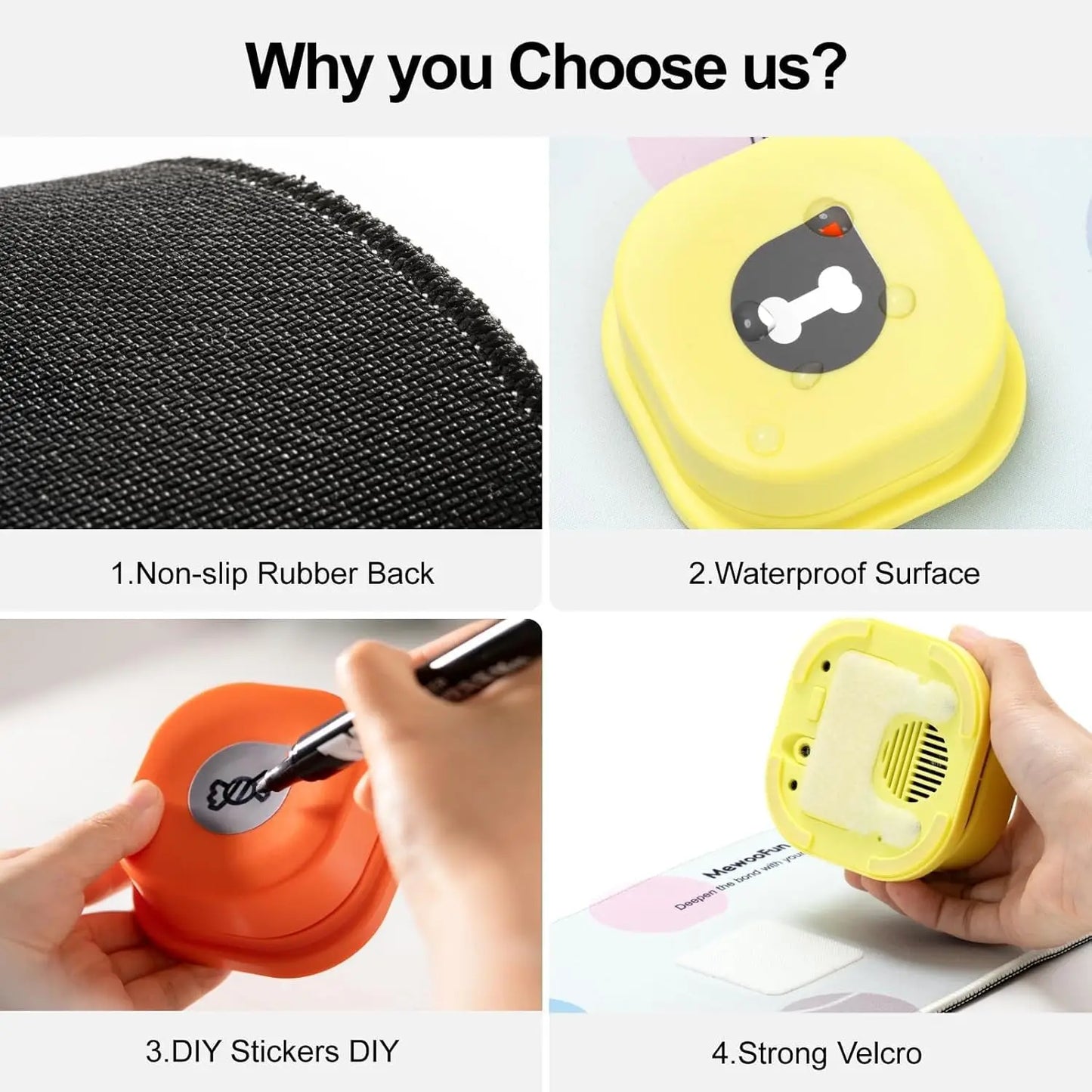 Mewoofun Dog Communication Buttons Talking Kit With Mat