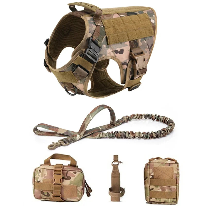 Tactical Military Vest German Shepherd Harness And Leash