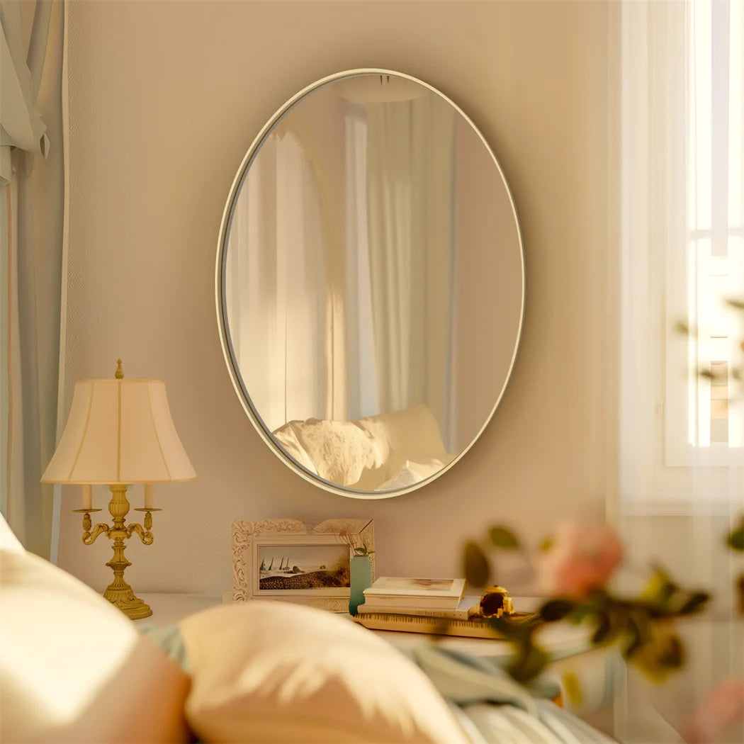 LUVODI Brushed Gold Mirror with Metal Frame for Living Room Entryway and Vanity Wall Decor