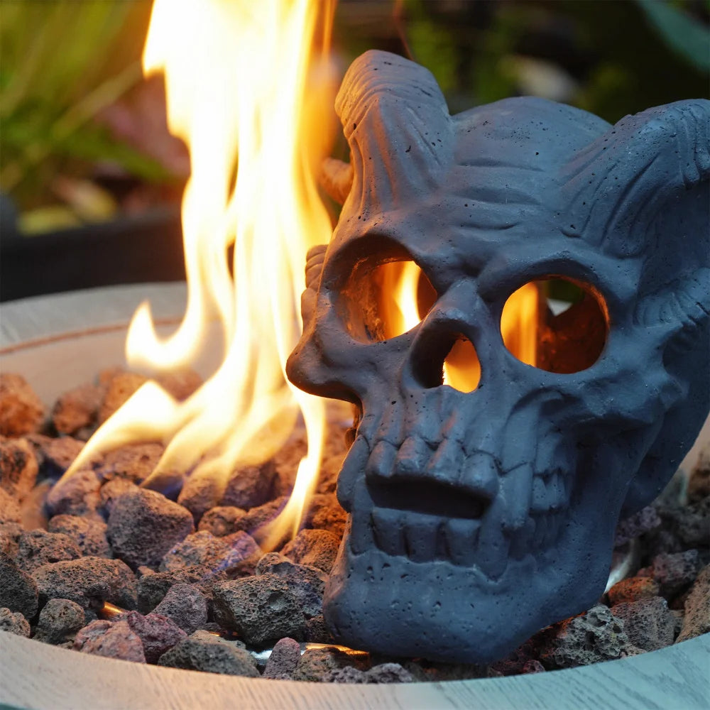 Refractory Fireproof Imitated Human Skulls Gas Log