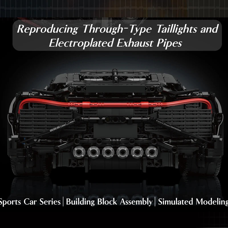 Mould King 13163 La Voiture Noire Building Block Sport Car Set
