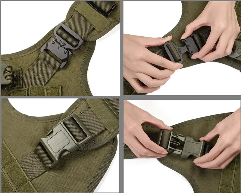 Tactical Military Vest German Shepherd Harness And Leash