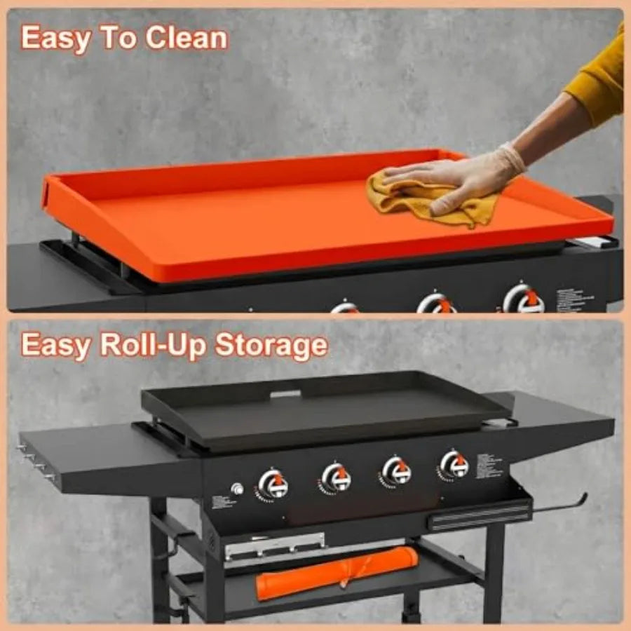 36 Inch Silicone Griddle Mat For Blackstone Anti Warp UV Resistant 4 Burner